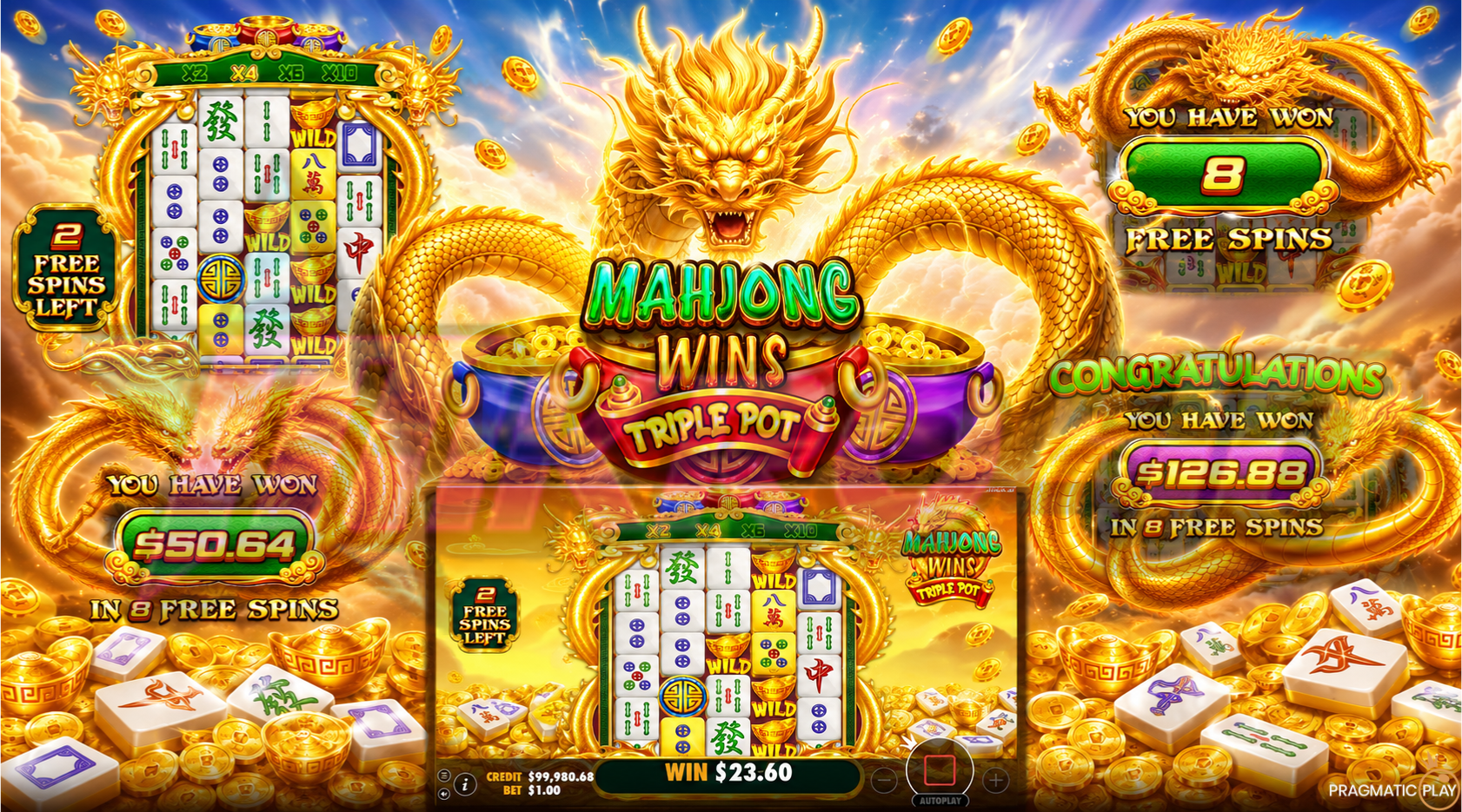 Slot Mahjong Wins Triple Pot: Triple Jackpot Menanti di Balik Scatter