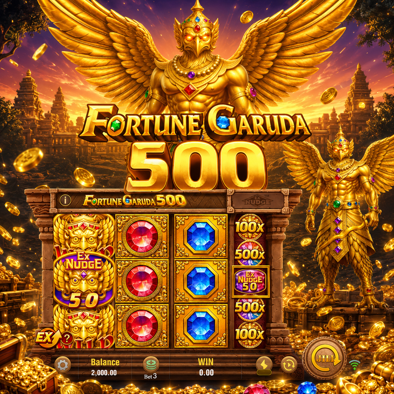 Slot JILI Fortune Garuda 500: Sensasi Putaran dengan Peluang Kemenangan Maksimal