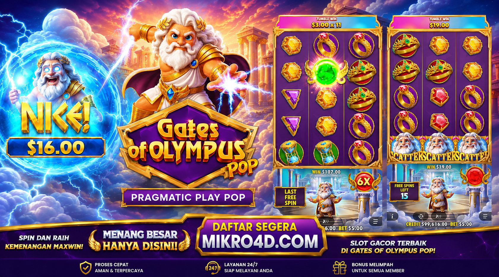 Gates of Olympus POP: Sekali POP, Menang Besar