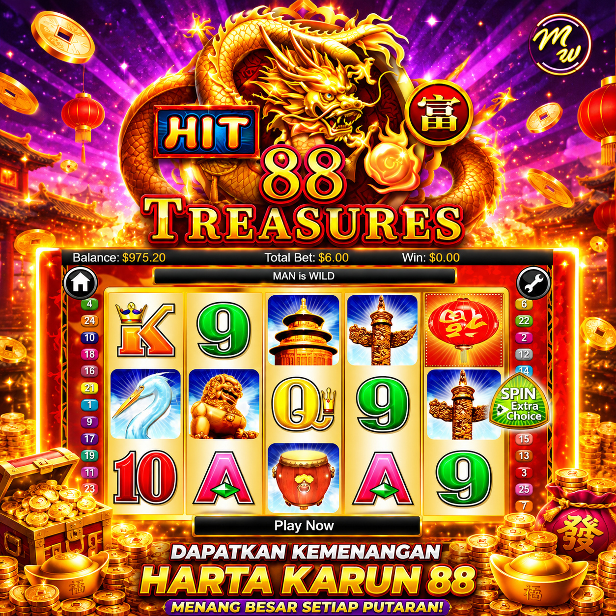 88 TREASURES: Rahasia 88 Harta Keberuntungan yang Siap Menggandakan Kemenangan Besar!