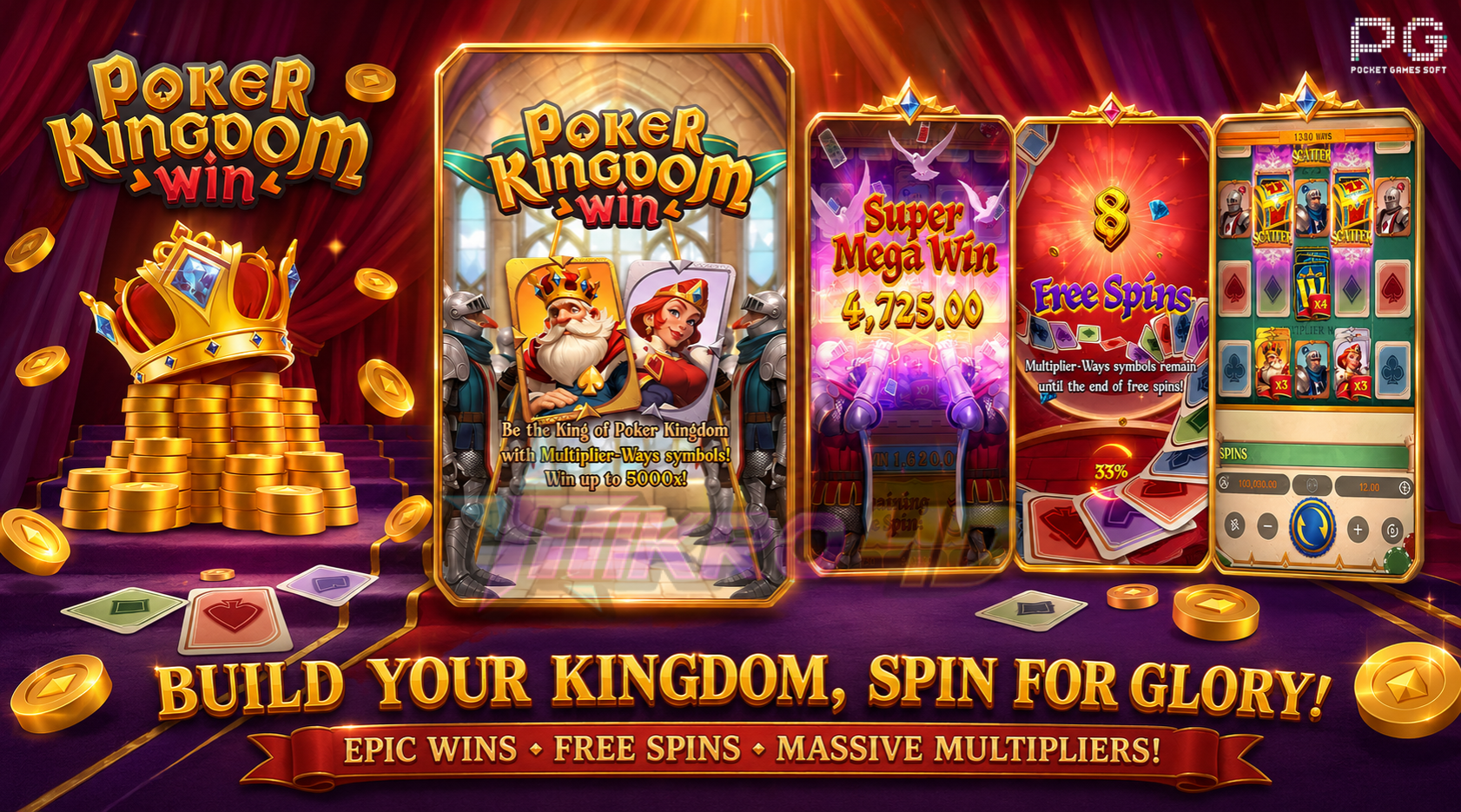 Slot Poker Kingdom Win: Spin Sang Raja Keberuntungan