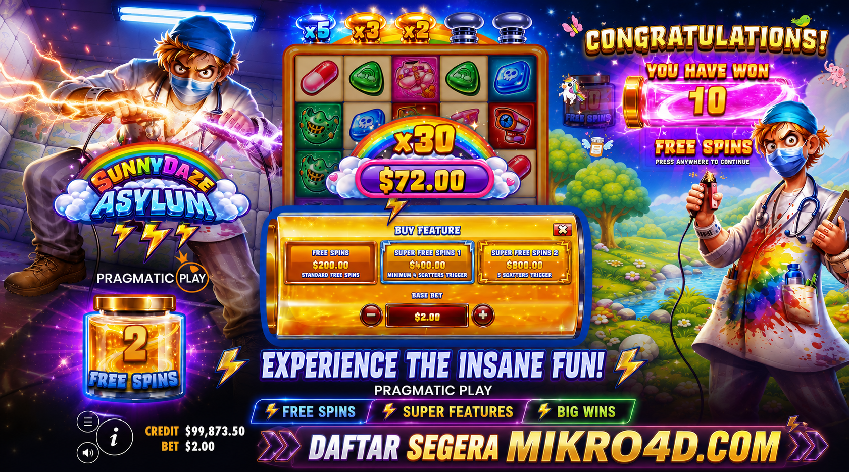 Slot Sunnydaze Asylum, Teror Bonus yang Berujung Maxwin