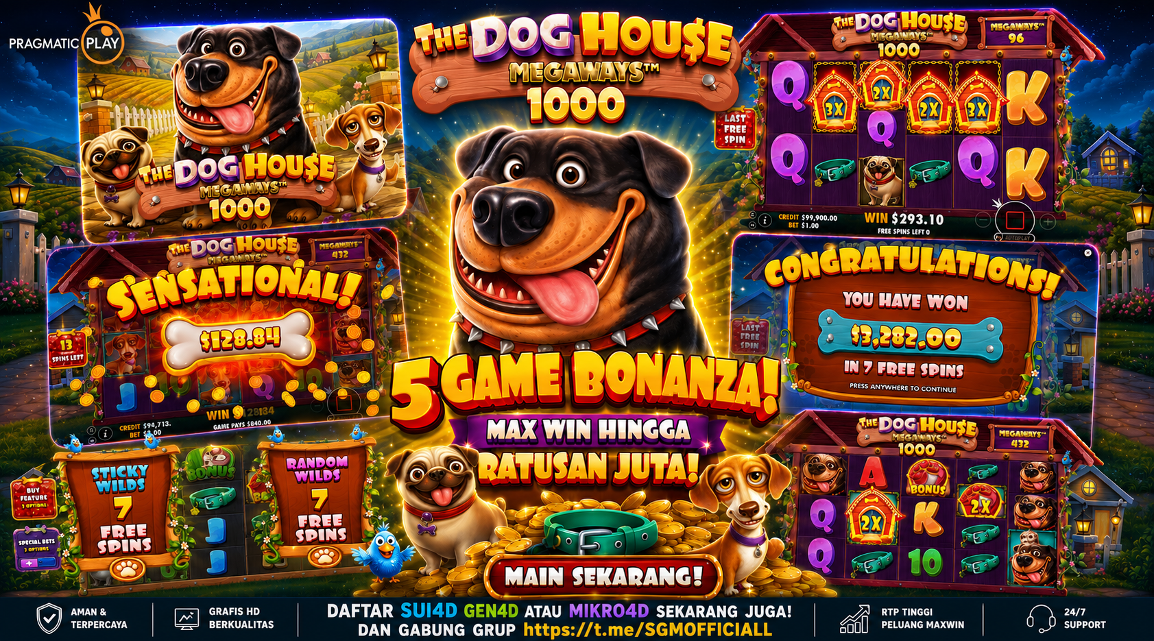 Slot The Dog House Megaways 1000: Bonus Makin Gacor