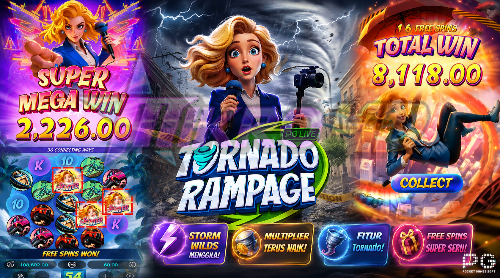 Slot Tornado Rampage: Terjangan Putaran Dahsyat Penuh Kejutan